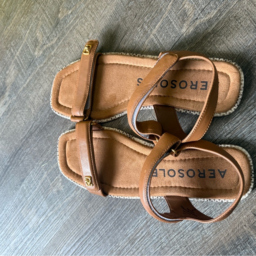 Aerosoles Bruna Leather Women's Brown Sandals